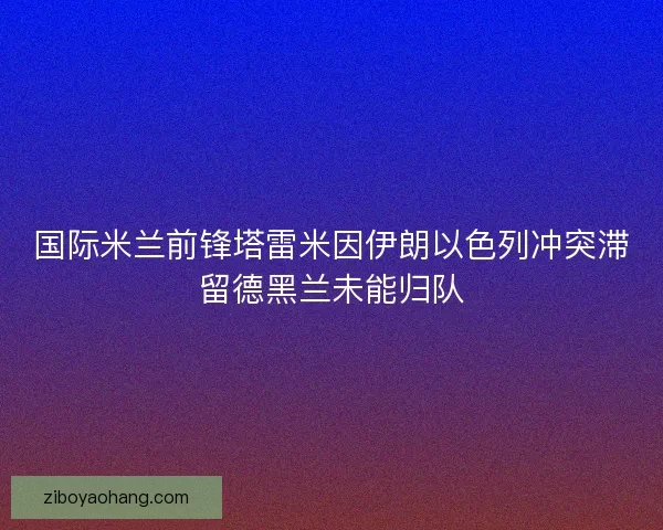 国际米兰前锋塔雷米因伊朗以色列冲突滞留德黑兰未能归队