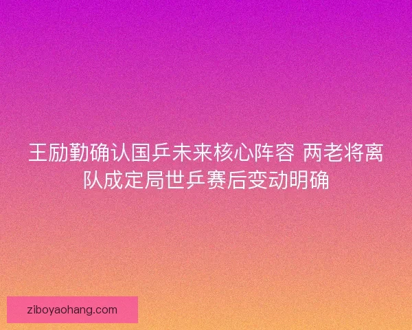 王励勤确认国乒未来核心阵容 两老将离队成定局世乒赛后变动明确