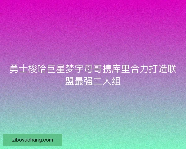 勇士梭哈巨星梦字母哥携库里合力打造联盟最强二人组