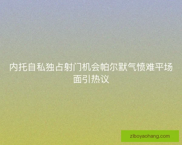 内托自私独占射门机会帕尔默气愤难平场面引热议 内托自私独占射门机会帕尔默气愤难平场面引热议